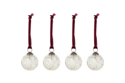 Nishan Pinched Baubles - Clear (Set of 4)