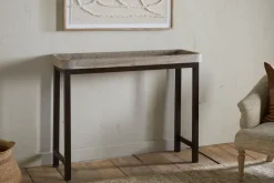 Nisha Reclaimed Wood & Iron Console Table - Natural