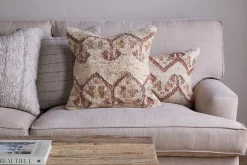 Nuvali Cotton & Jute Cushion Cover - Rust