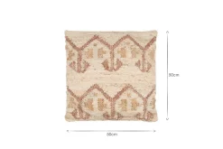 Nuvali Cotton & Jute Cushion Cover - Rust