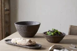 Nyati Wooden Serving Bowl - Dark Brown - Small