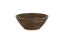 Nyati Wooden Serving Bowl - Dark Brown - Small