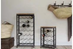 Obra Industrial Wine Rack - Mango Wood & Iron - Small