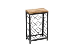 Obra Industrial Wine Rack - Mango Wood & Iron - Small