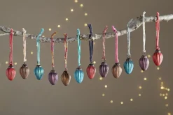 Oko Mini Drop Baubles - Mixed Matt - (Set of 12)