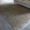 Okuta Jute Heirloom Rug - Olive Green
