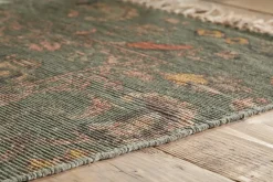 Okuta Jute Heirloom Rug - Olive Green