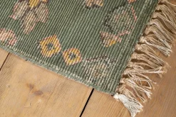 Okuta Jute Heirloom Rug - Olive Green