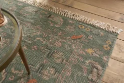 Okuta Jute Heirloom Rug - Olive Green