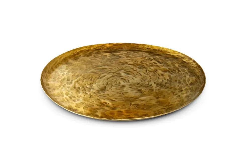 Oorja Round Tray - Brass