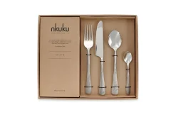 Osko Cutlery Set - Brushed Silver (Set of 16)