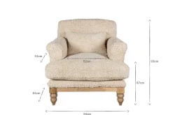 Otas Teddy Cotton Armchair - Off White