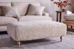 Otas Teddy Ottoman - Off White