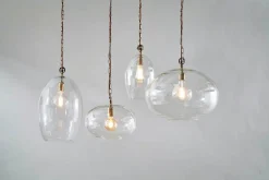 Otoro Recycled Glass Pendant - Clear - Small Round