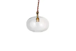 Otoro Recycled Glass Pendant - Clear - Small Round