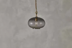 Otoro Recycled Glass Pendant - Smoke - Small Round