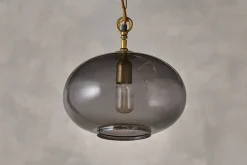 Otoro Recycled Glass Pendant - Smoke - Small Round