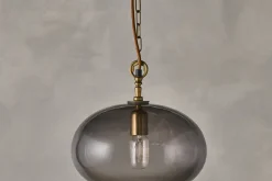 Otoro Recycled Glass Pendant - Smoke - Small Round