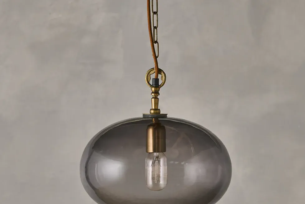 Otoro Recycled Glass Pendant - Smoke - Small Round