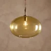 Otoro Recycled Glass Pendant - Honey - Large Round