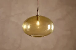 Otoro Recycled Glass Pendant - Honey - Large Round