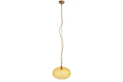 Otoro Recycled Glass Pendant - Honey - Large Round