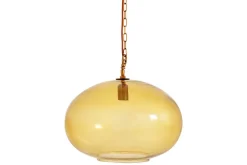 Otoro Recycled Glass Pendant - Honey - Large Round