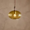 Otoro Recycled Glass Pendant - Honey - Small Round