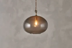 Otoro Recycled Glass Pendant - Smoke - Large Round