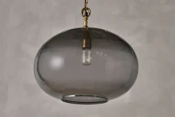 Otoro Recycled Glass Pendant - Smoke - Large Round