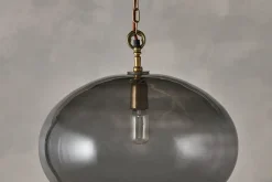 Otoro Recycled Glass Pendant - Smoke - Large Round