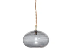 Otoro Recycled Glass Pendant - Smoke - Large Round