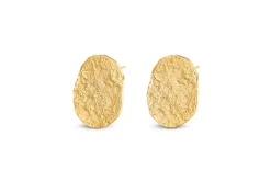 Oya Hammered Earrings - Gold