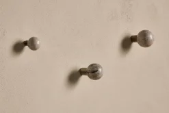 Paladi Marble & Iron Round Hook - Grey