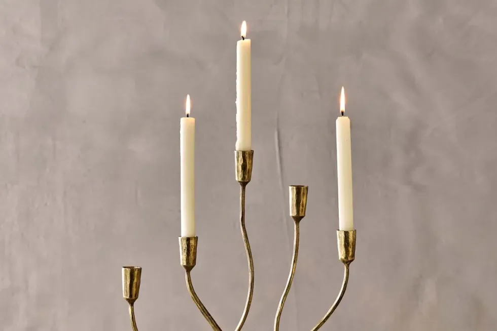 Palani Statement Candelabra - Antique Brass - Large