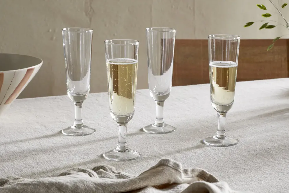 Pani Champagne Flute - Clear - (Set of 4)