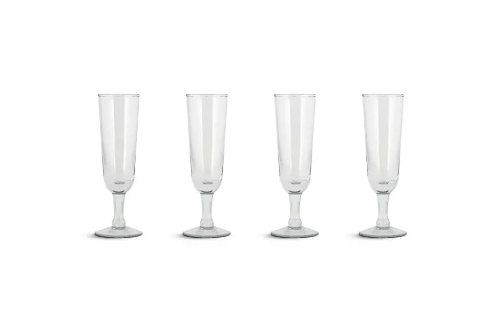 Pani Champagne Flute - Clear - (Set of 4)