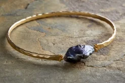 Parahu Grey Pearl Bracelet - Gold