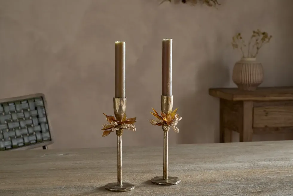Parili Candle Holder - Ochre - (Set of 2)