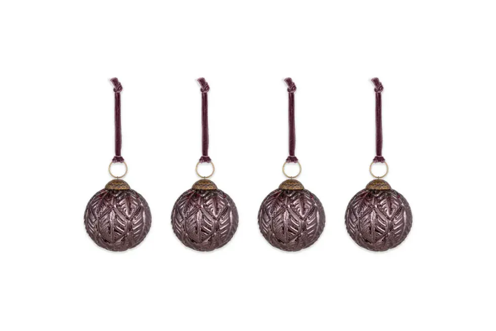 Patta Baubles - Burgundy - (Set of 4)