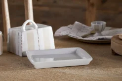 Patthar Butter Dish - Cream & Clay