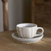 Patthar Cup & Saucer - Cream & Clay