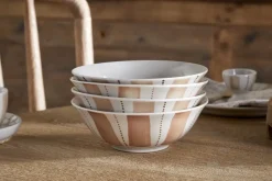 Patthar Dinnerware Set - Cream & Clay - (Set of 12)