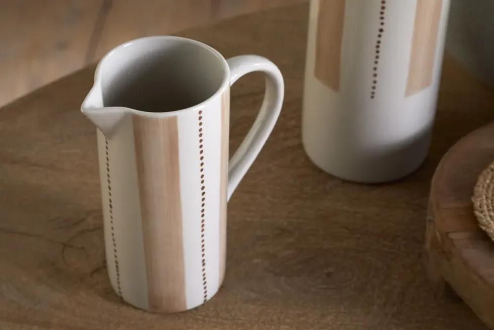 Patthar Jug - Cream & Clay - Small