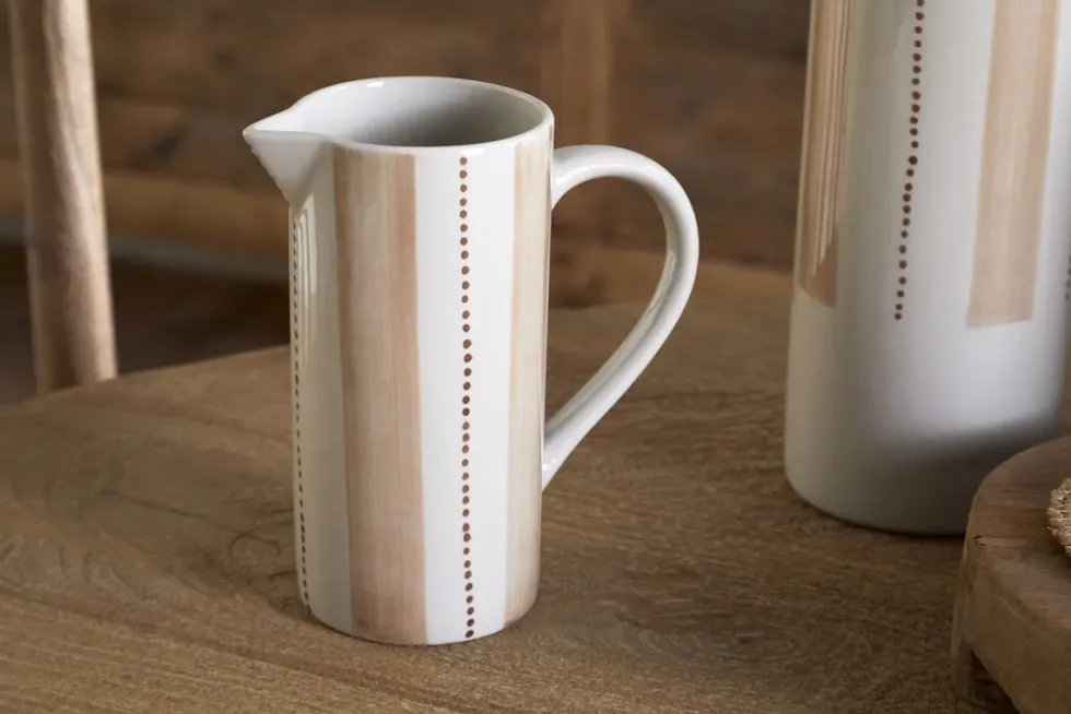 Patthar Jug - Cream & Clay - Small