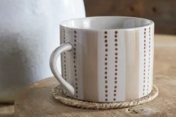 Patthar Mug - Cream & Clay - Large (Set of 2)