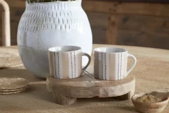 Patthar Mug - Cream & Clay - Small (Set of 2)