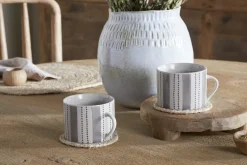 Patthar Mug - Cream & Grey - Large (Set of 2)