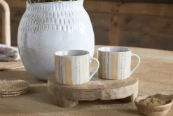 Patthar Mug - Cream & Sand - Small (Set of 2)