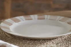 Patthar Side Plate - Cream & Clay
